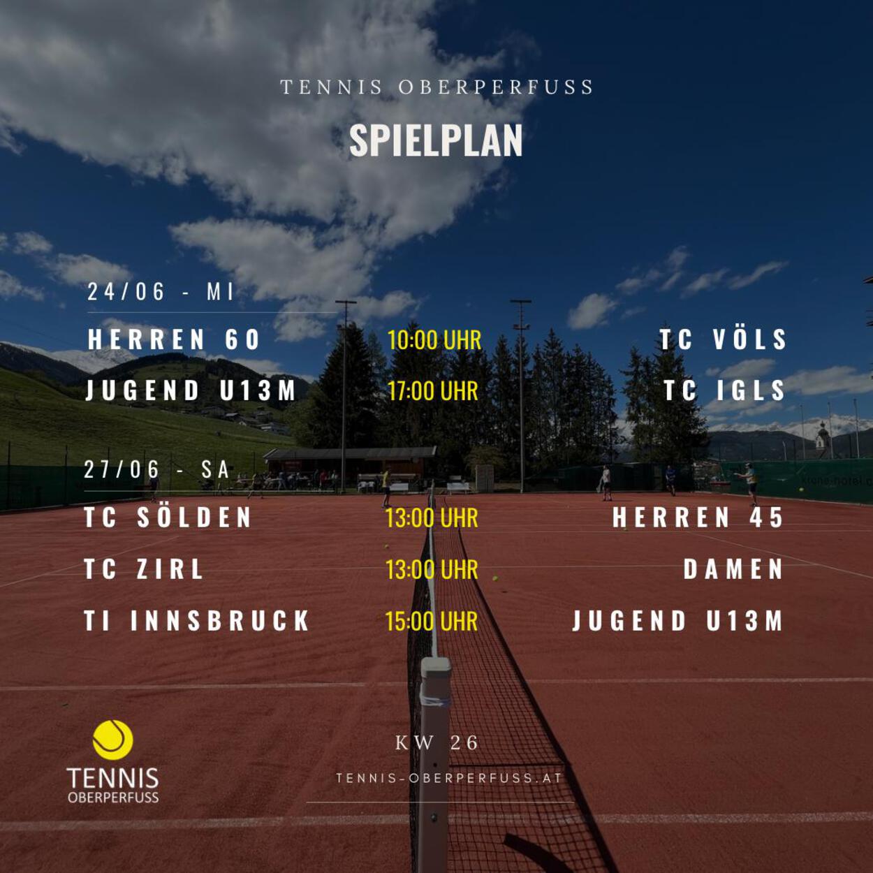Spielplan KW 26