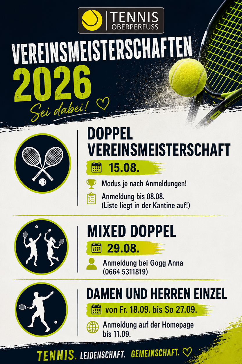 Infos Vereinsmeisterschaften 2026