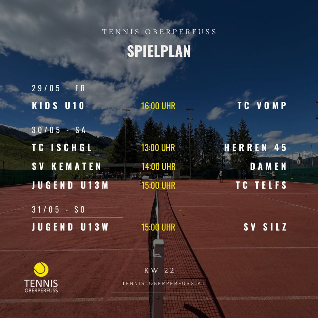 Spielplan KW 22