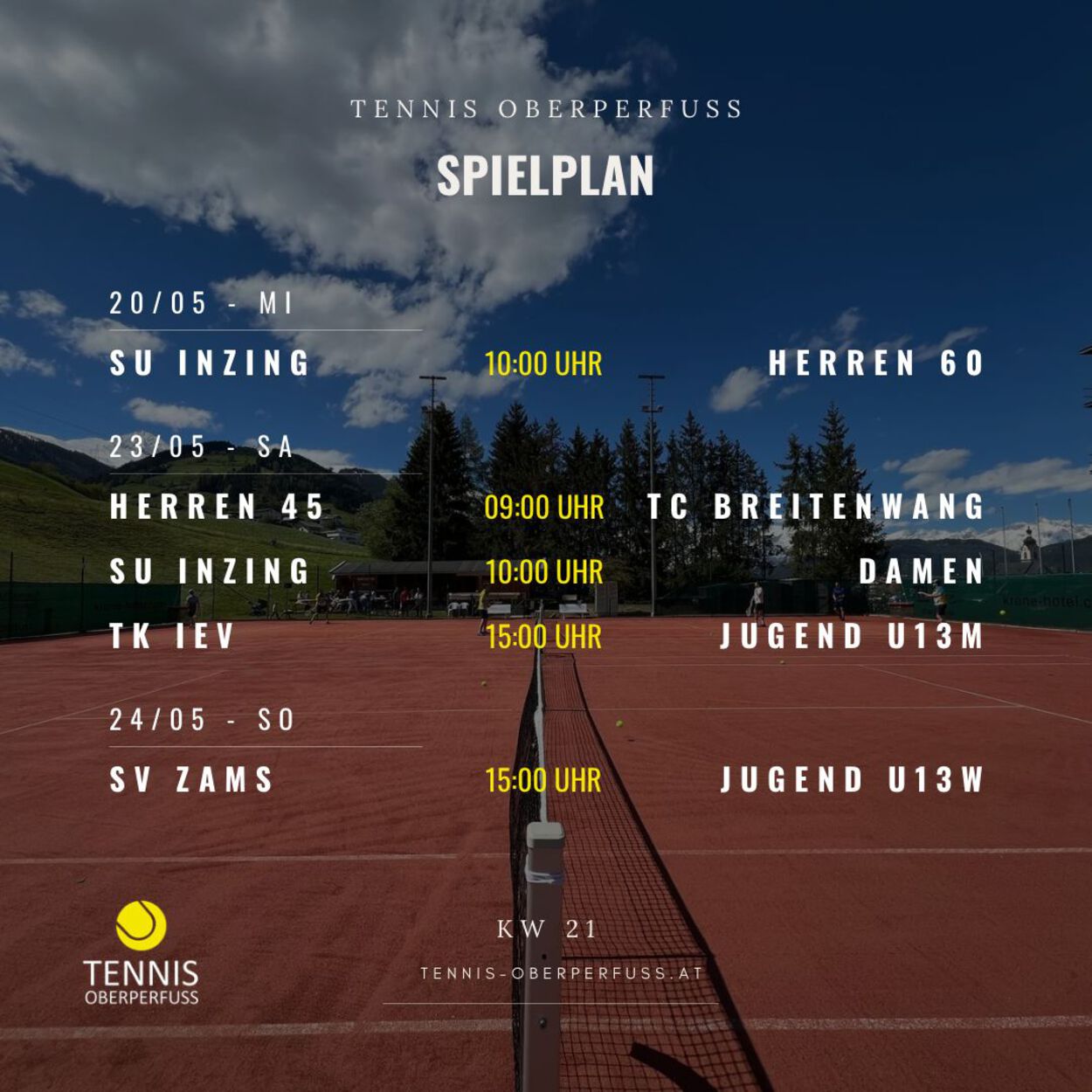 Spielplan KW 21